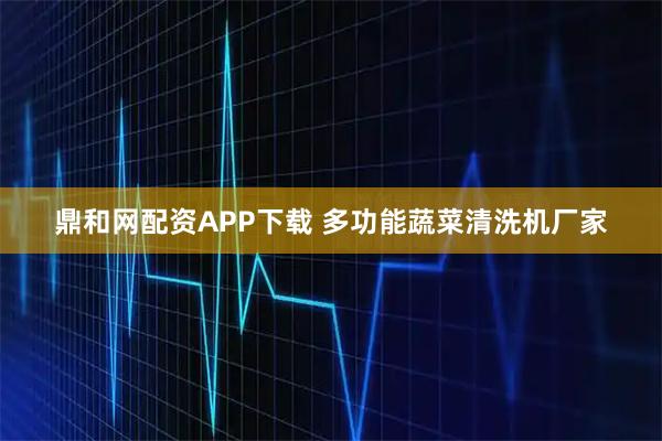 鼎和网配资APP下载 多功能蔬菜清洗机厂家